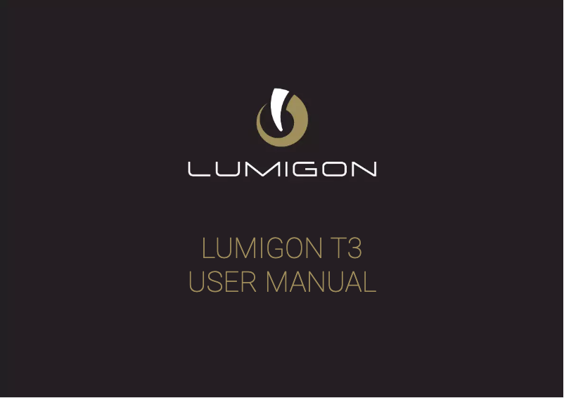 Page 1 de la notice Manuel utilisateur Lumigon T3