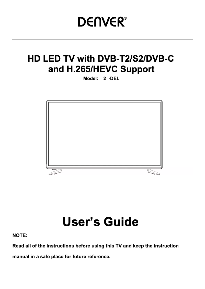 Page 1 de la notice Manuel utilisateur Denver LED-3271