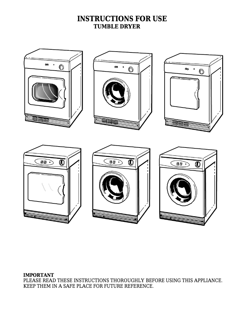 Página 1 del manual Manual de usuario White Knight 83AW
