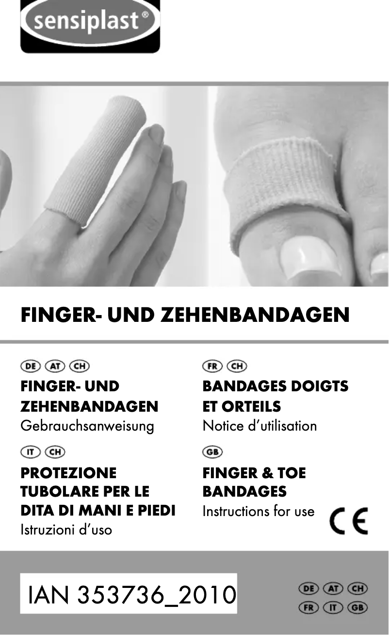 Page 1 de la notice Manuel utilisateur Sensiplast IAN 337729