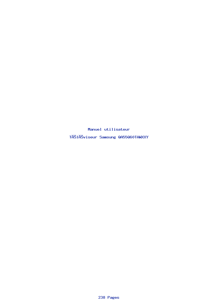 Page 1 de la notice Manuel utilisateur Samsung QA55Q60TAWXXY