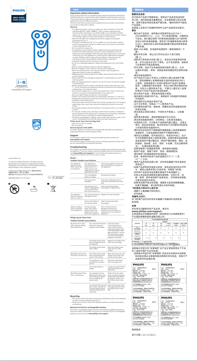 Página 1 del manual Manual de usuario Philips Series 7000 SU7366