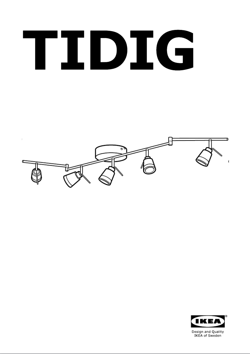 Page 1 de la notice Instructions / montage Ikea TIDIG