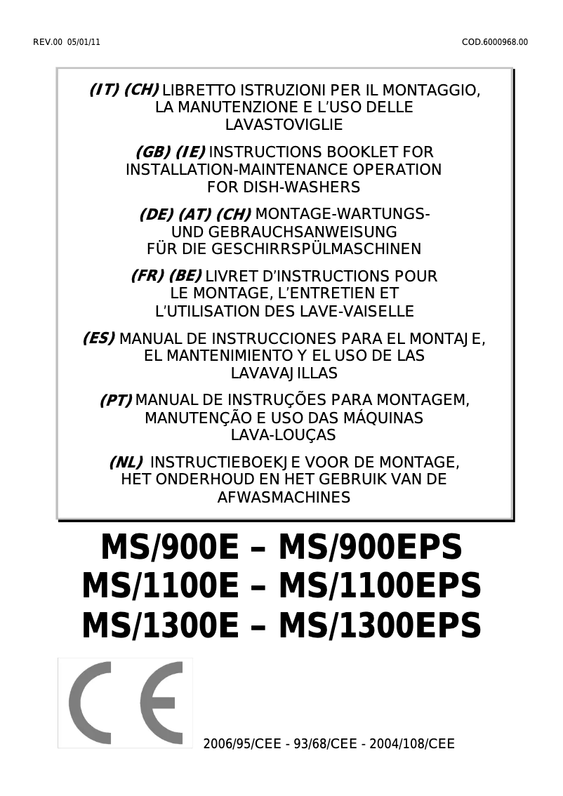 Page 1 de la notice Manuel utilisateur Mach MS/1100EPS
