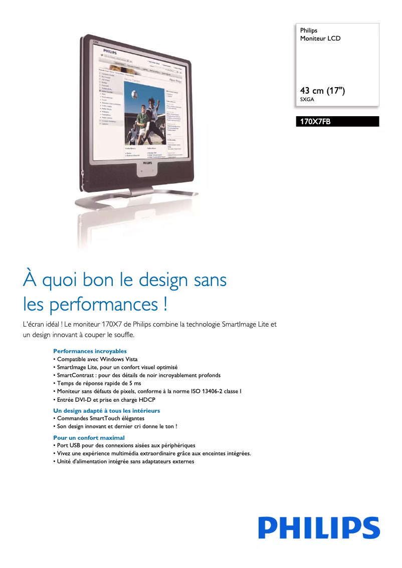Page n°1 - Fiche technique Philips 170X7