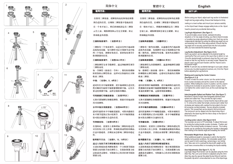 Page 1 de la notice Manuel utilisateur Benro BV6