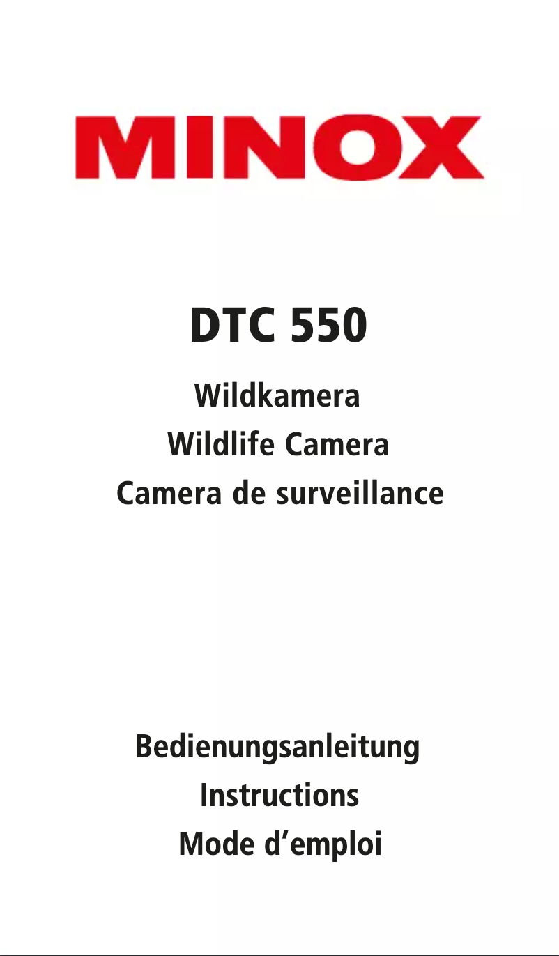Page 1 de la notice Manuel utilisateur Minox DTC 550