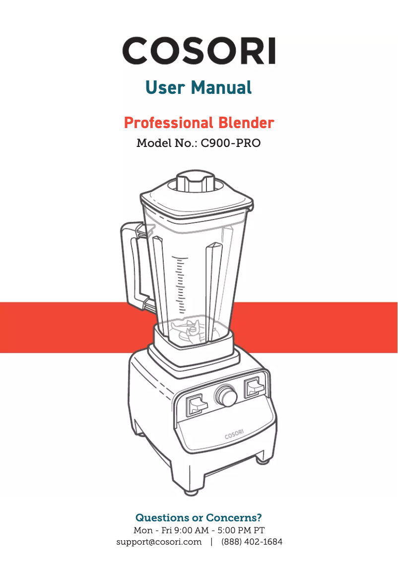 Page 1 de la notice Manuel utilisateur Cosori C900-PRO