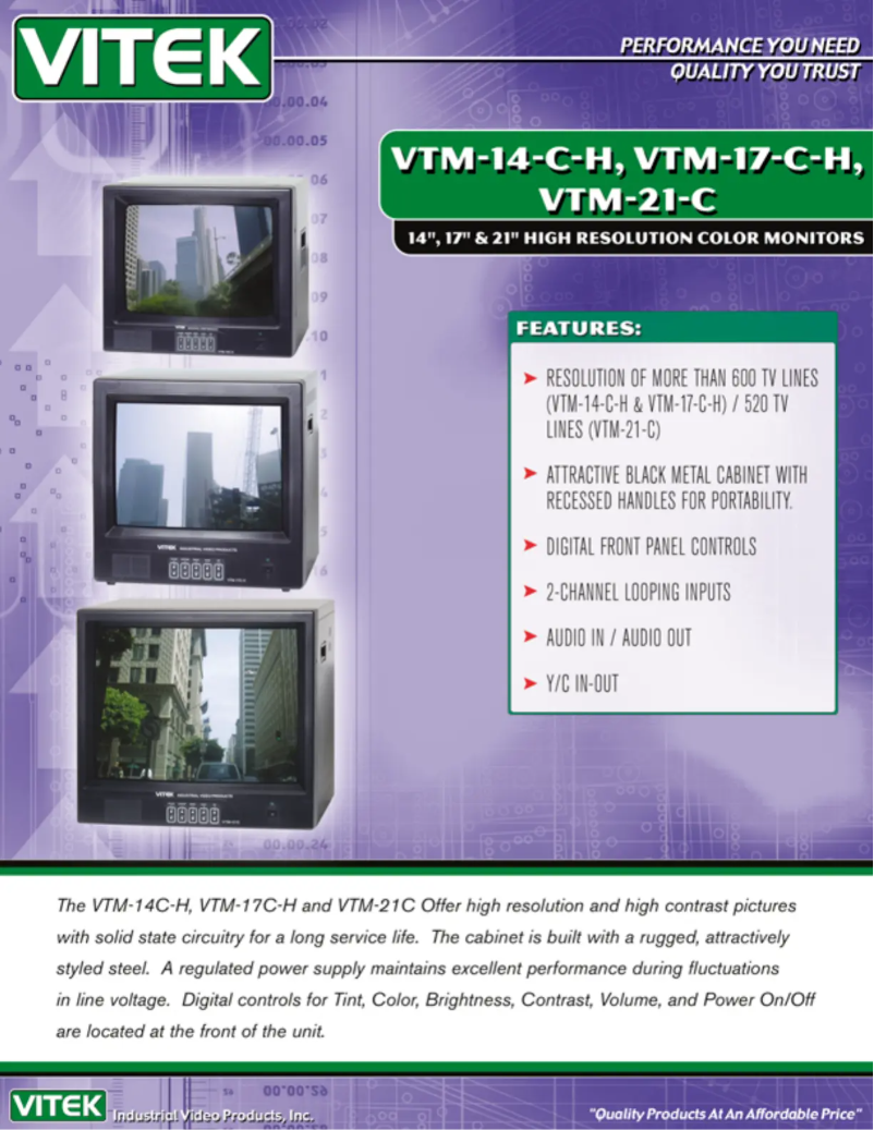 Page 1 of the manual User Manual Vitek VTM-17C-H