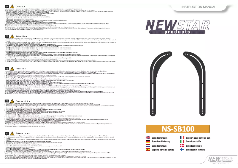 Page 1 de la notice Manuel utilisateur Newstar NS-SB100