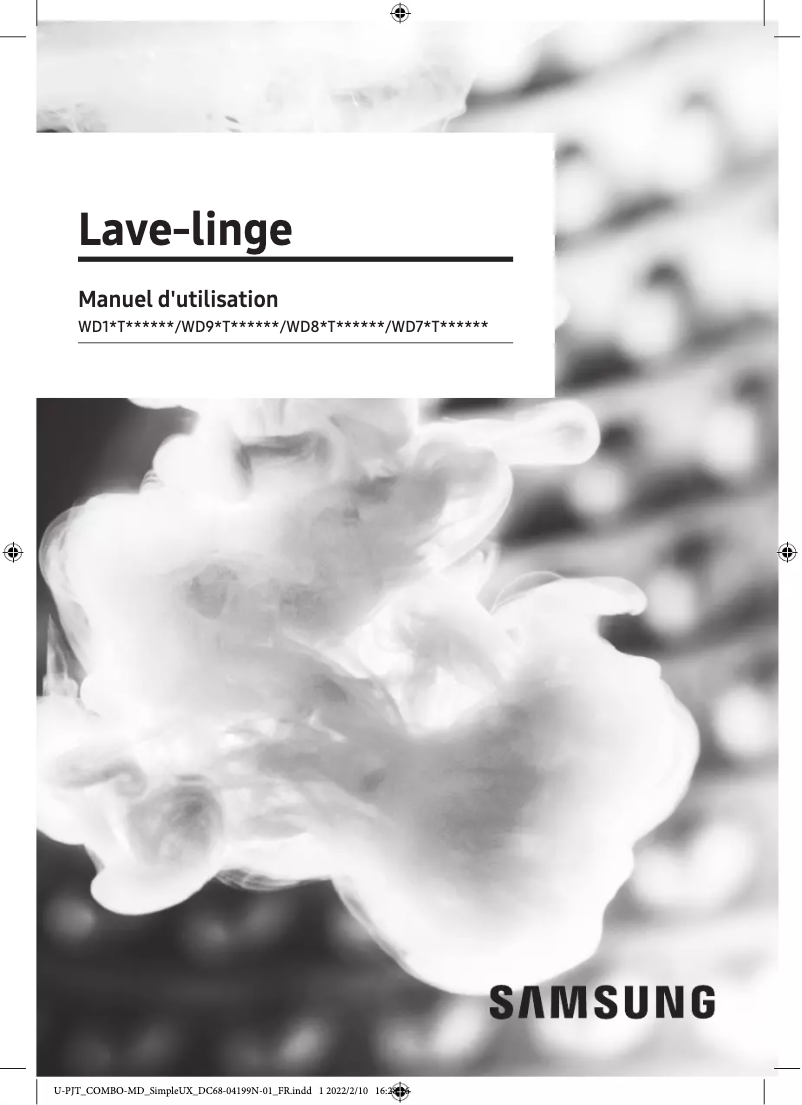 Página 1 del manual Guía de instalación Samsung WD90T654DBN