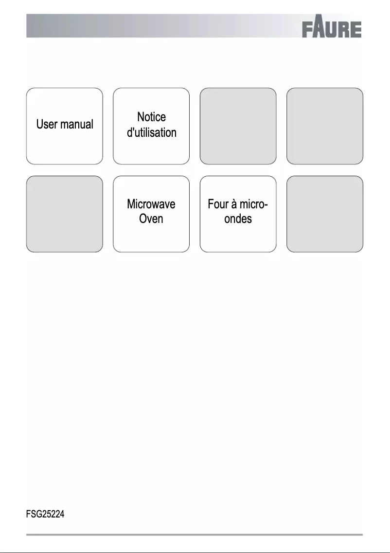 Page 1 de la notice Manuel utilisateur Faure FSG25224XA