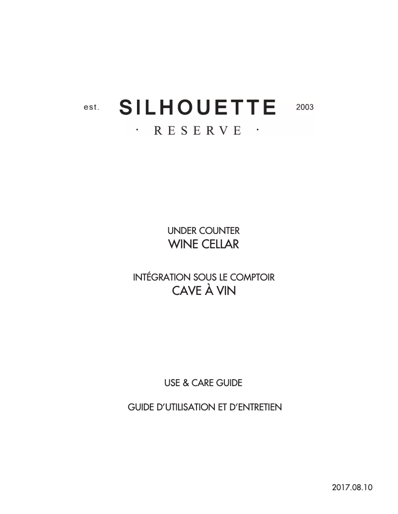 Page 1 de la notice Manuel utilisateur Danby Silhouette SRVWC050L