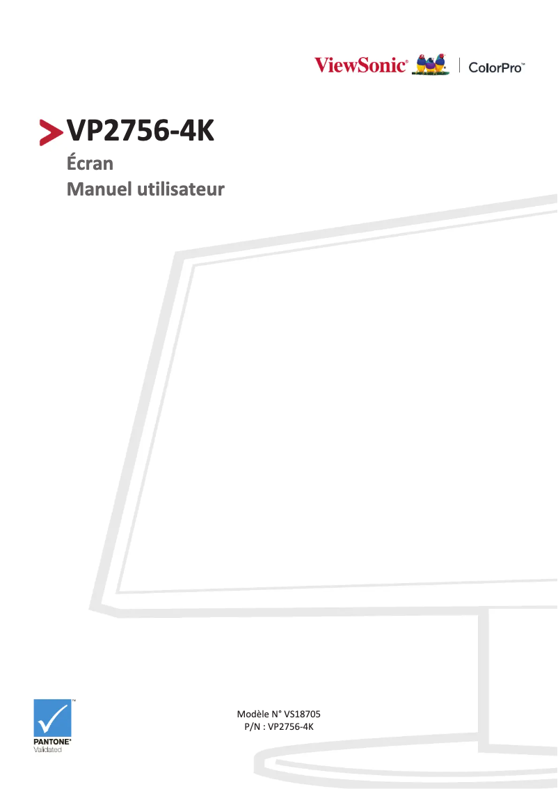 Página 1 del manual Manual de usuario Viewsonic VP2756-4K