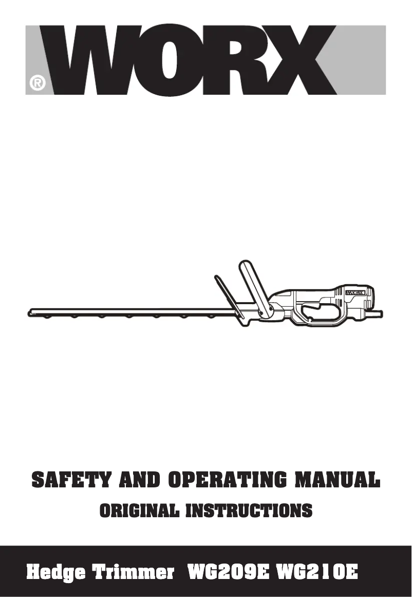 Page 1 de la notice Manuel utilisateur Worx WG210E