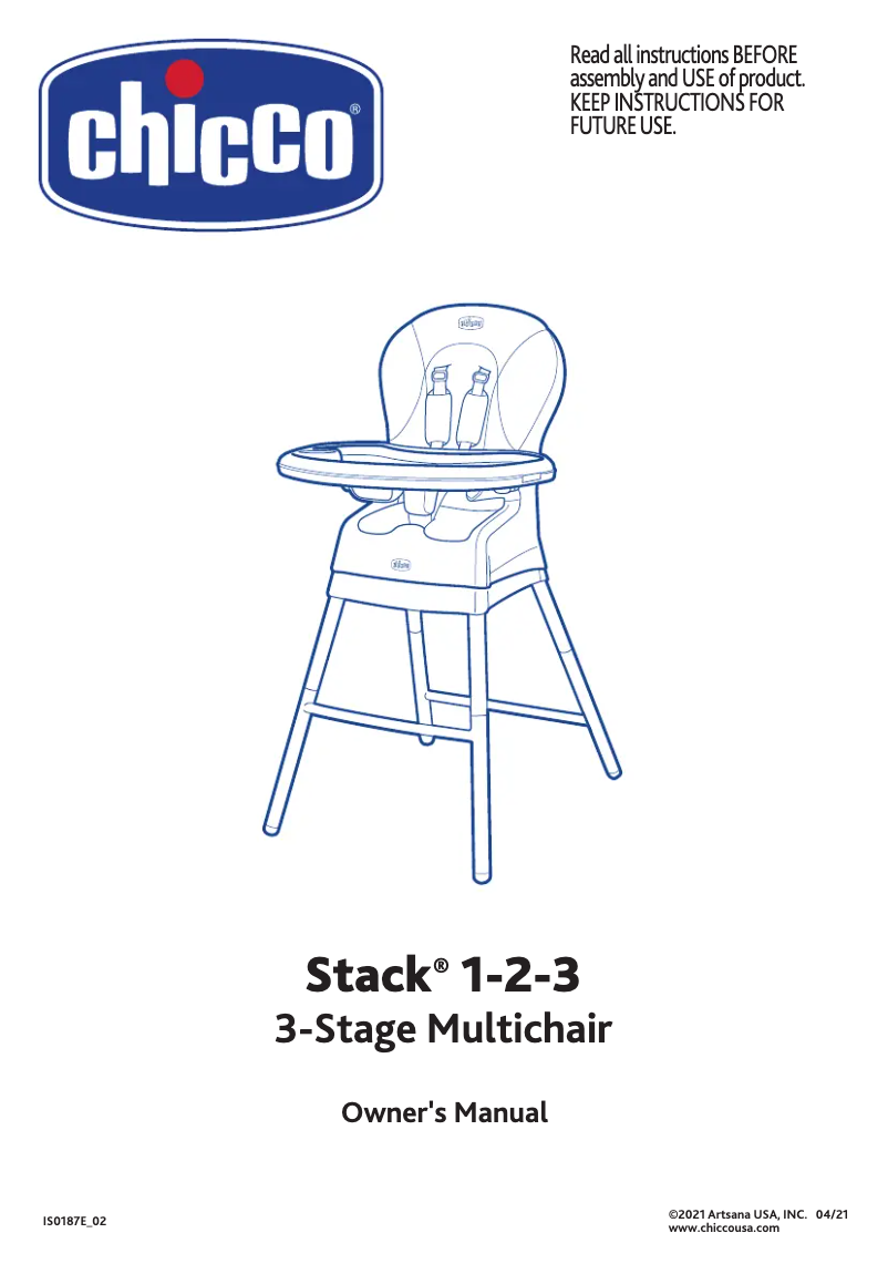 Page 1 de la notice Manuel utilisateur Chicco Stack 1-2-3