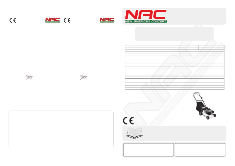 Page 1 de la notice Manuel utilisateur NAC LP40-139-BR