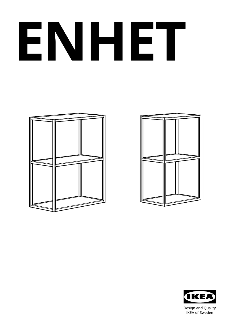 Page 1 de la notice Manuel utilisateur Ikea ENHET 205.222.73
