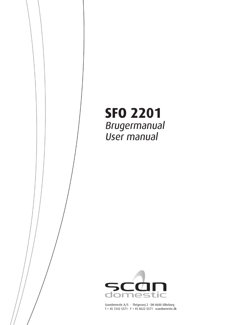 Page 1 de la notice Manuel utilisateur Scandomestic SFO 2201