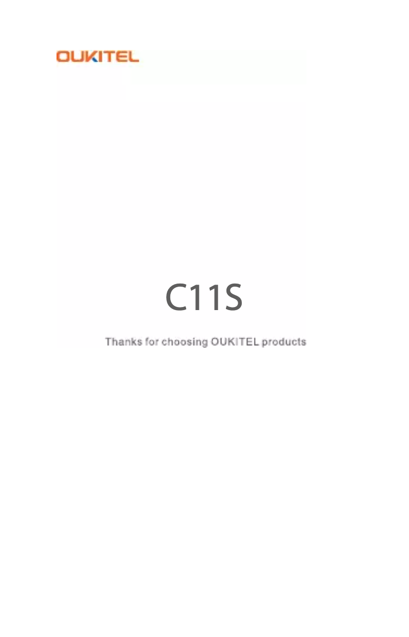 Page 1 of the manual User Manual Oukitel C11S