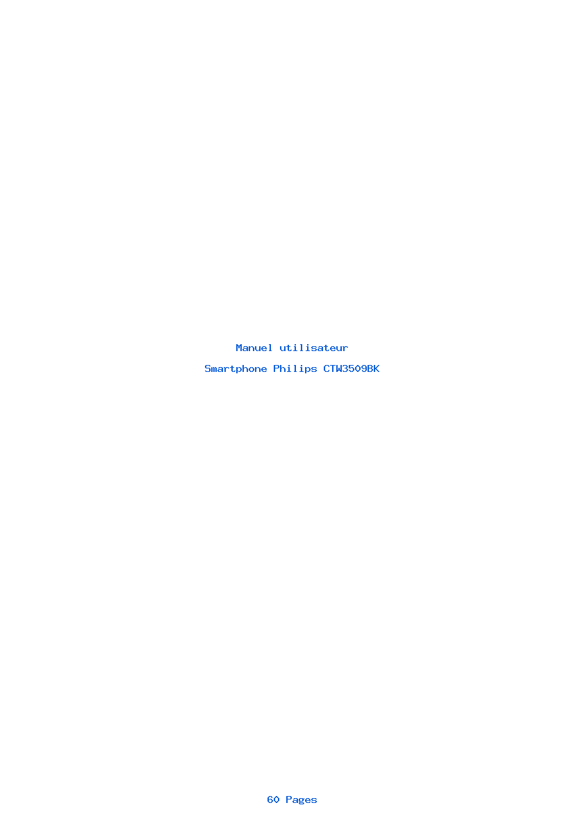 Page 1 de la notice Manuel utilisateur Philips CTW3509BK