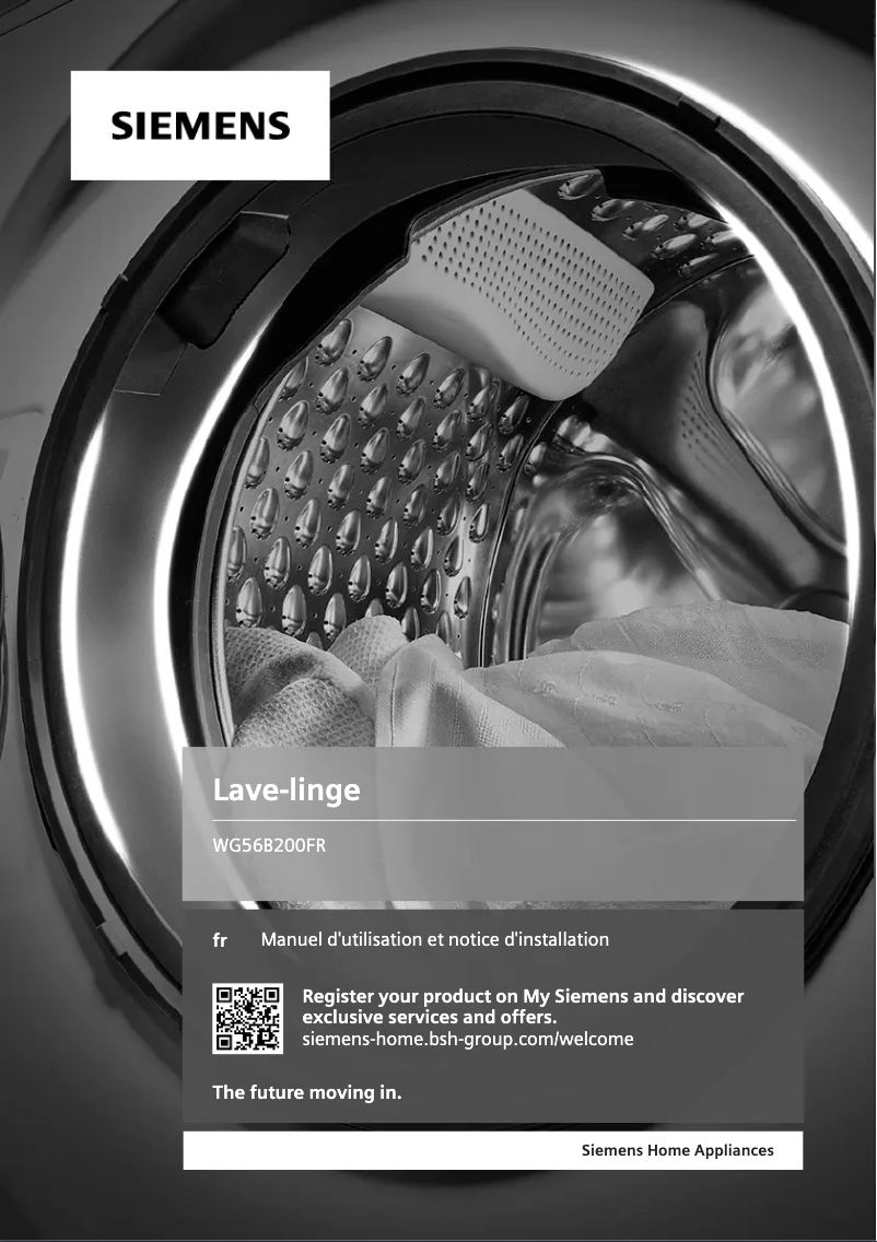 Page 1 de la notice Manuel utilisateur Siemens WG56B200FR