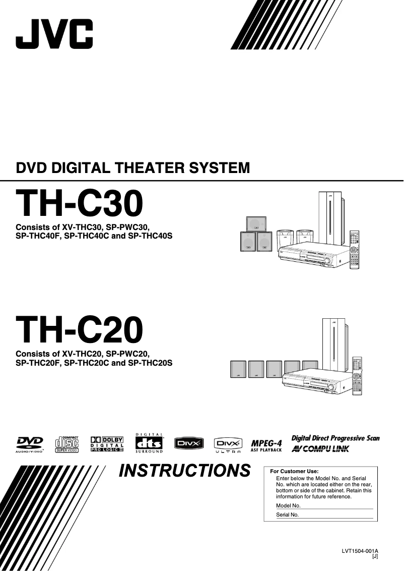 Page 1 de la notice Manuel utilisateur JVC TH-C20