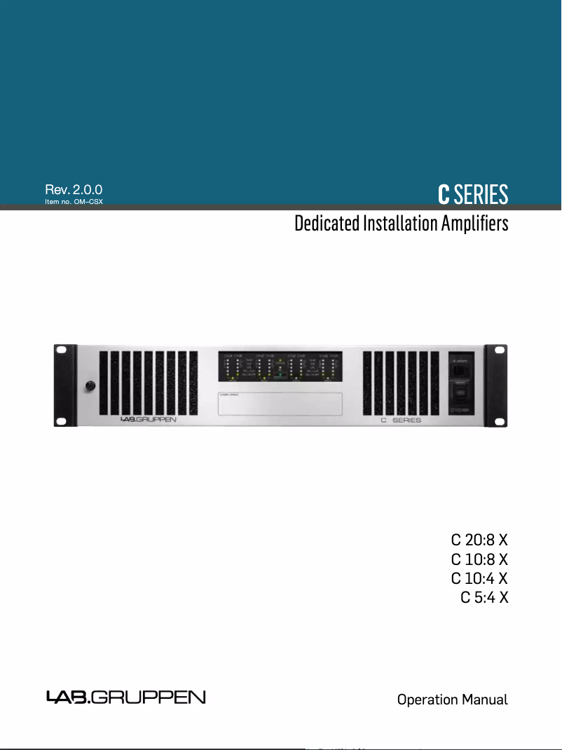 Página 1 del manual Manual de usuario Lab Gruppen C10:8X