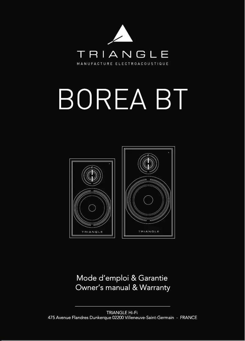 Page 1 de la notice Manuel utilisateur Triangle Borea BR03 BT