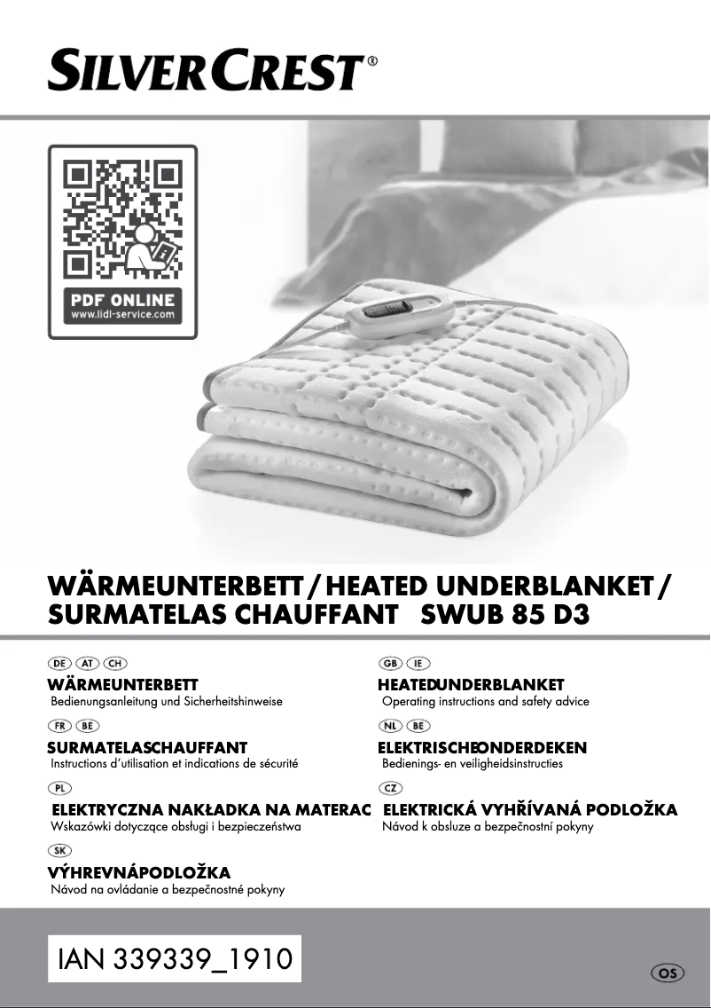 Page 1 de la notice Manuel utilisateur SilverCrest SWUB 85 D3