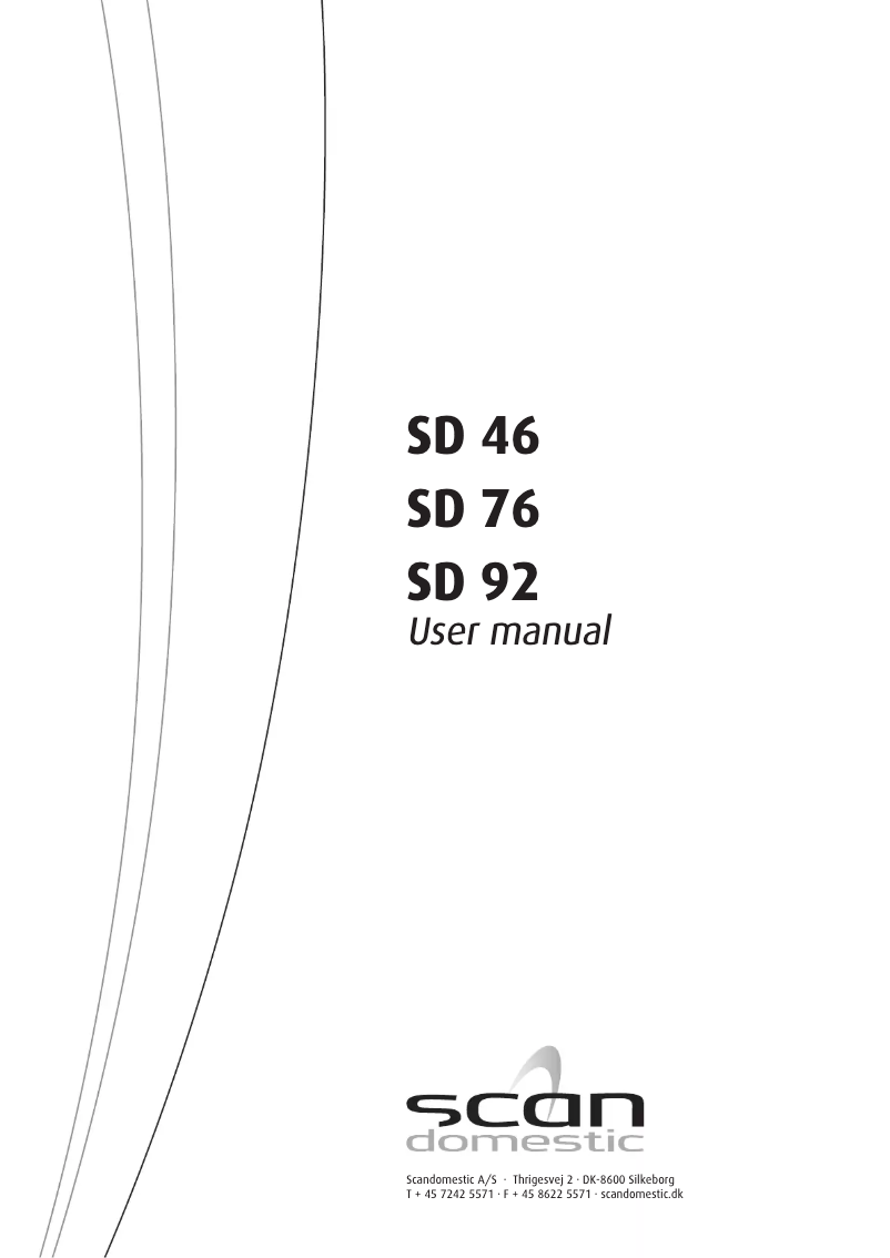 Página 1 del manual Manual de usuario Scandomestic SD 76