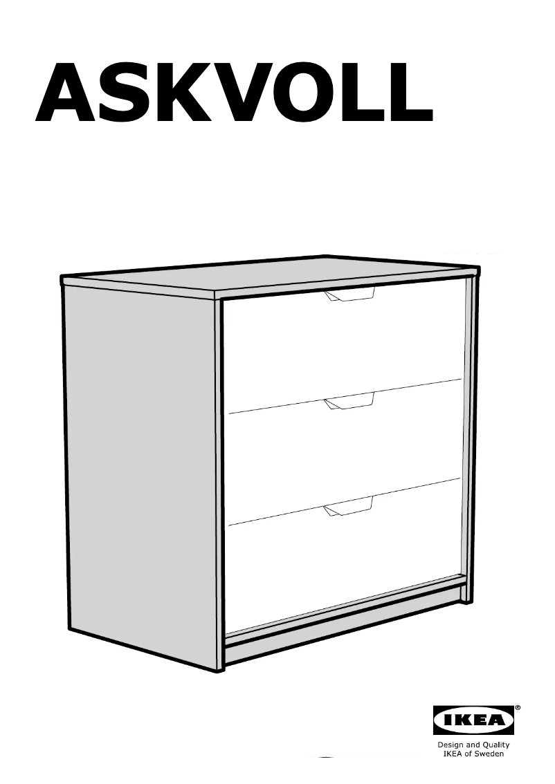 Page 1 de la notice Manuel utilisateur Ikea ASKVOLL (70x41x68)