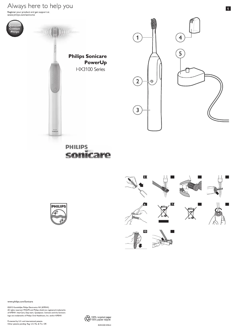 Página 1 del manual Manual de usuario Philips Sonicare PowerUp HX3110