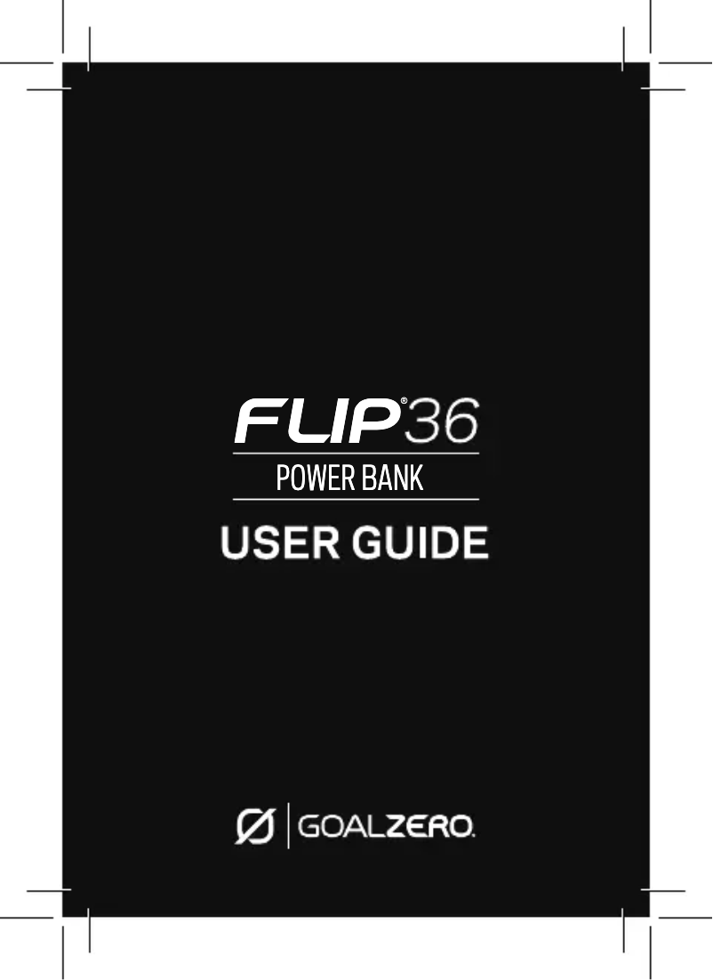 Page 1 de la notice Manuel utilisateur Goal Zero Flip 36
