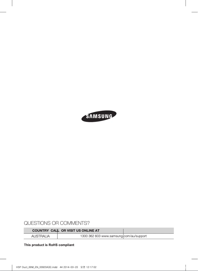 Page 1 de la notice Manuel utilisateur Samsung NS180HHXEH