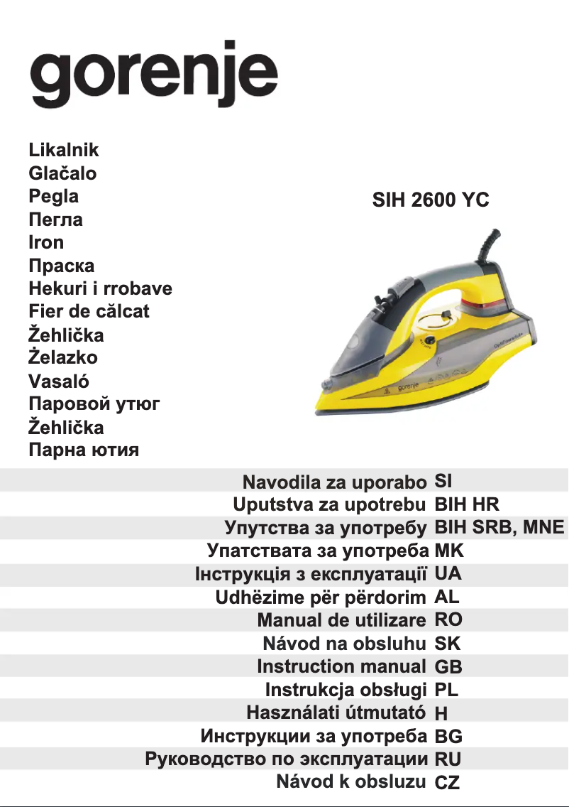 Página 1 del manual Manual de usuario Gorenje SIH 2600YC