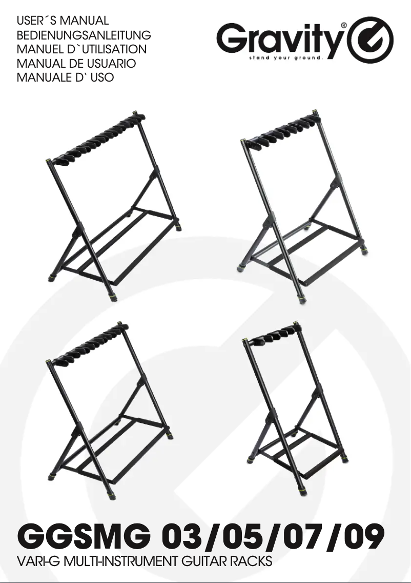 Page 1 de la notice Manuel utilisateur Gravity Vari-G 5