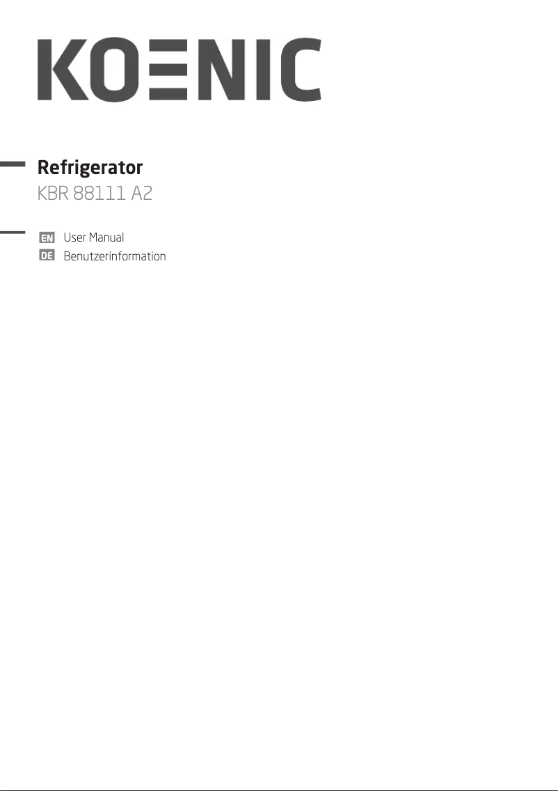 Page 1 de la notice Manuel utilisateur Koenic KBR 88111 A2