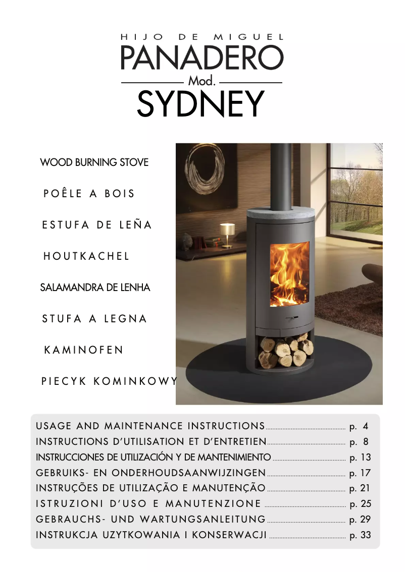 Page 1 de la notice Manuel utilisateur Panadero Sydney