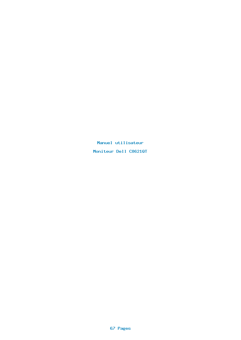 Page 1 de la notice Manuel utilisateur Dell C8621QT