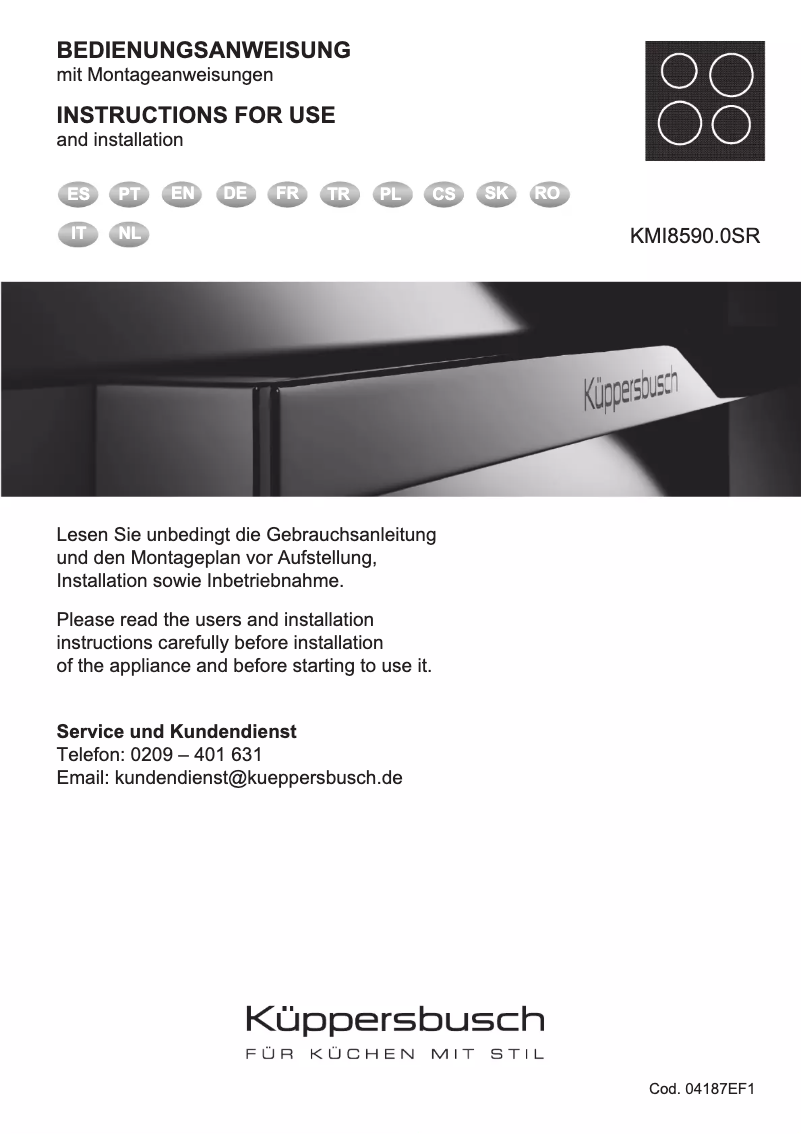 Página 1 del manual Manual de usuario Küppersbusch KMI8590.0S