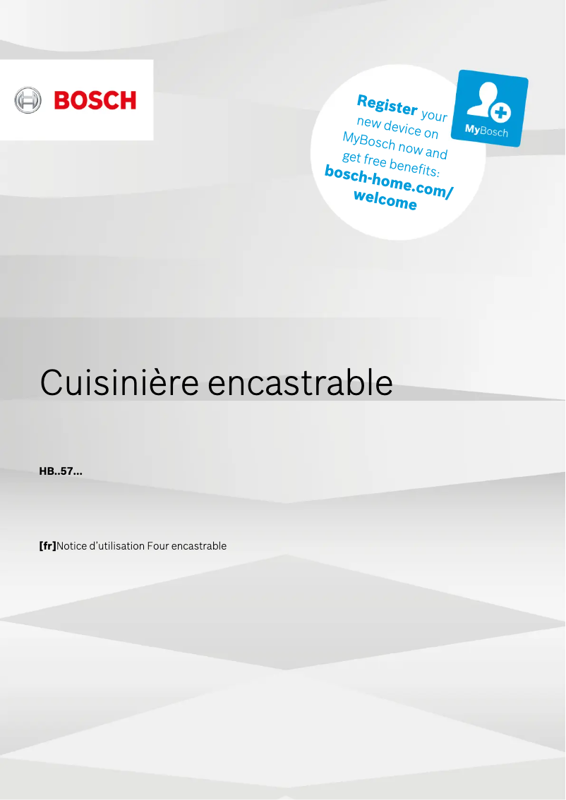 Page 1 de la notice Manuel utilisateur Bosch HBA357YS0