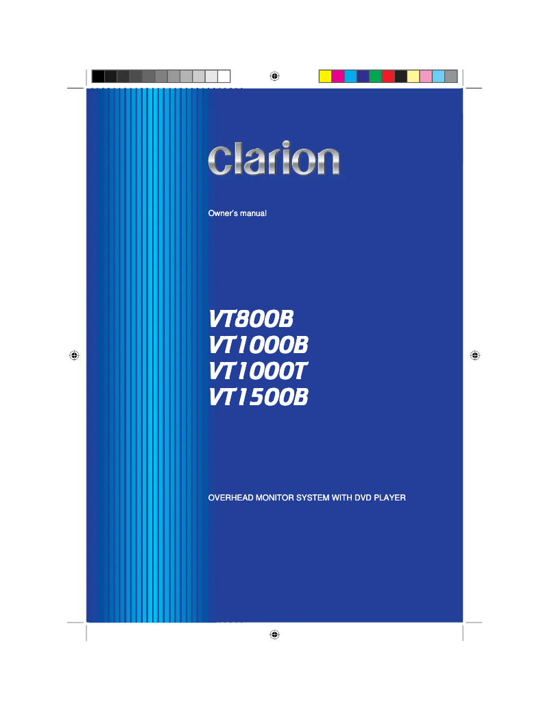 Página 1 del manual Manual de usuario Clarion VT1000T