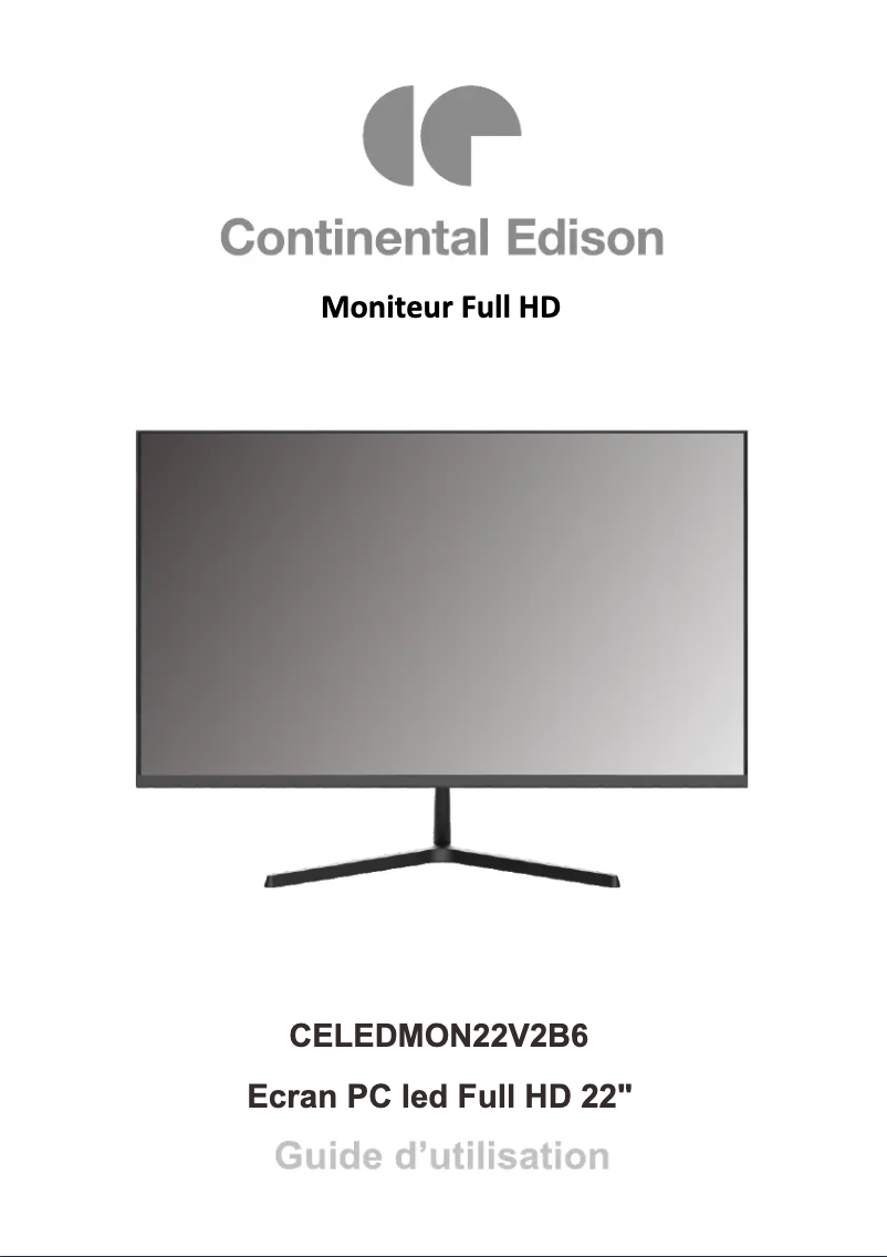 Página 1 del manual Manual de usuario Continental Edison CELEDMON22V2B6