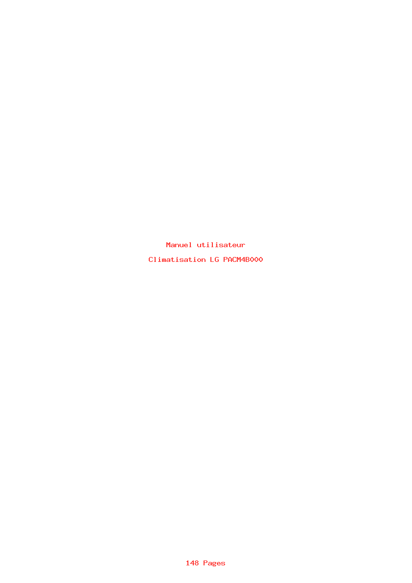 Page 1 de la notice Manuel utilisateur LG PACM4B000