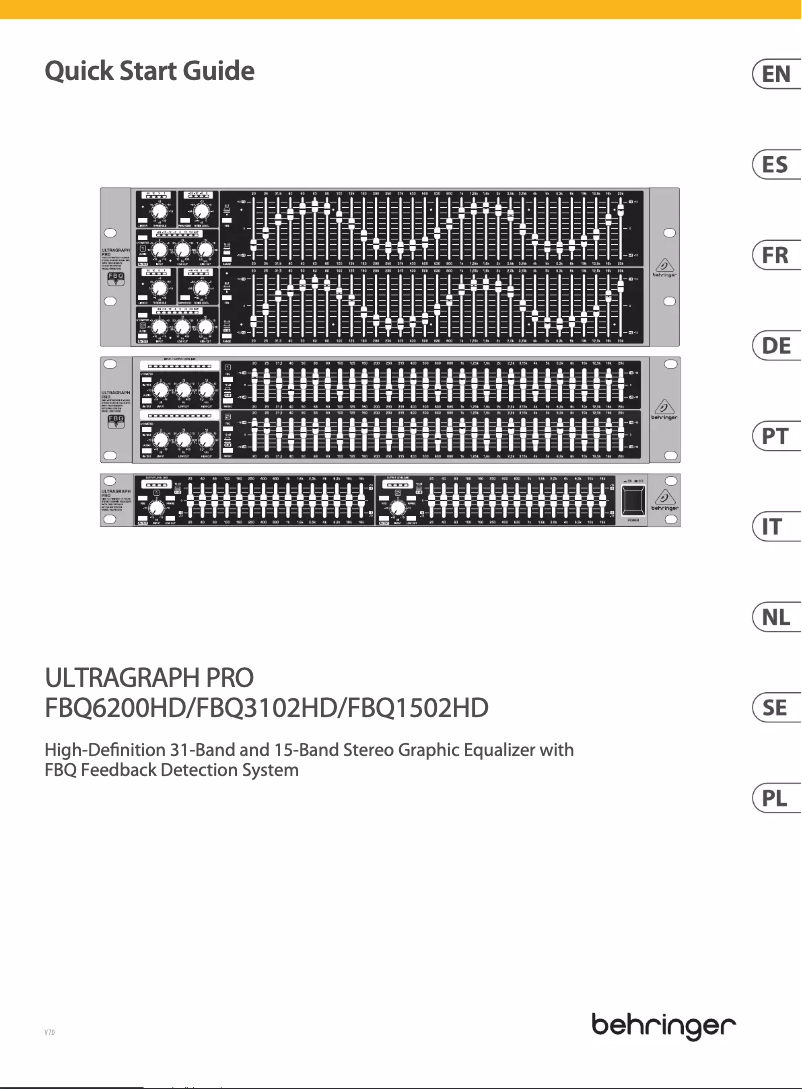 Página 1 del manual Guía de inicio rápido Behringer Ultragraph Pro FBQ3102HD
