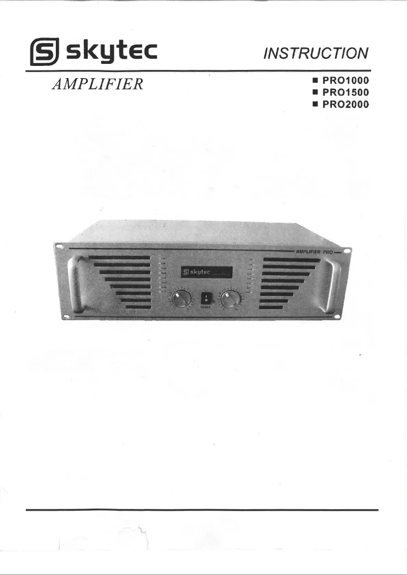 Page 1 de la notice Manuel utilisateur Skytec PRO2000