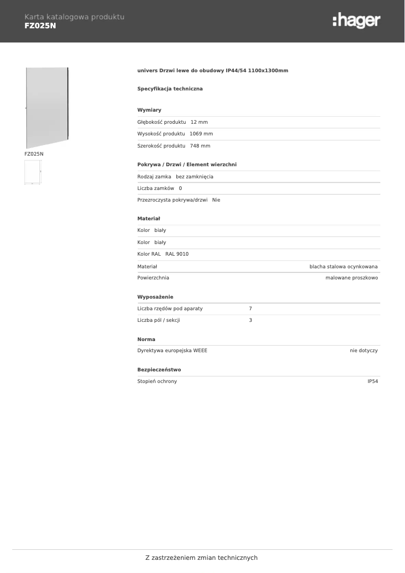 Página 1 del manual Manual de usuario Hager FZ025N