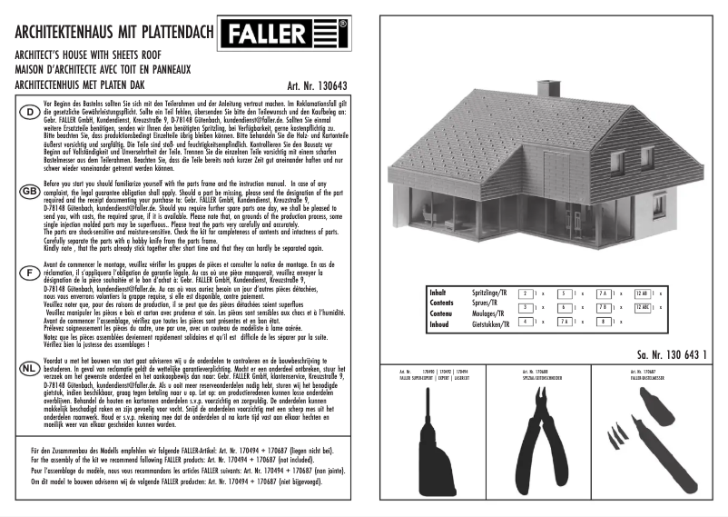 Page 1 de la notice Manuel utilisateur Faller 130643