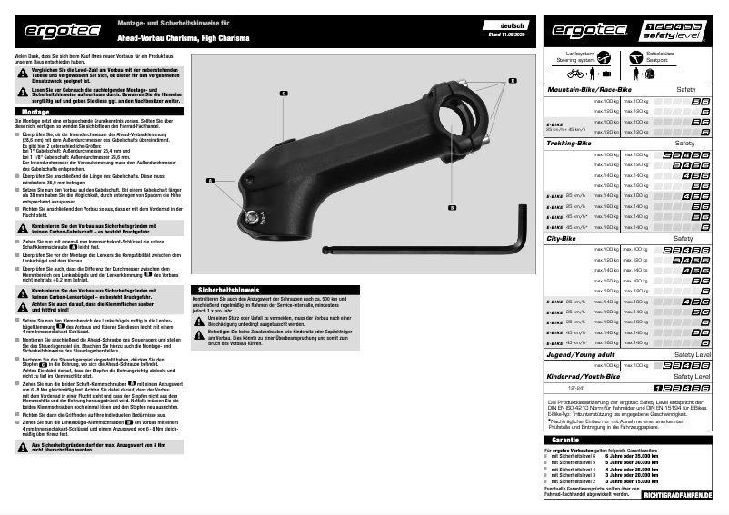 Página 1 del manual Manual de usuario Ergotec High Charisma